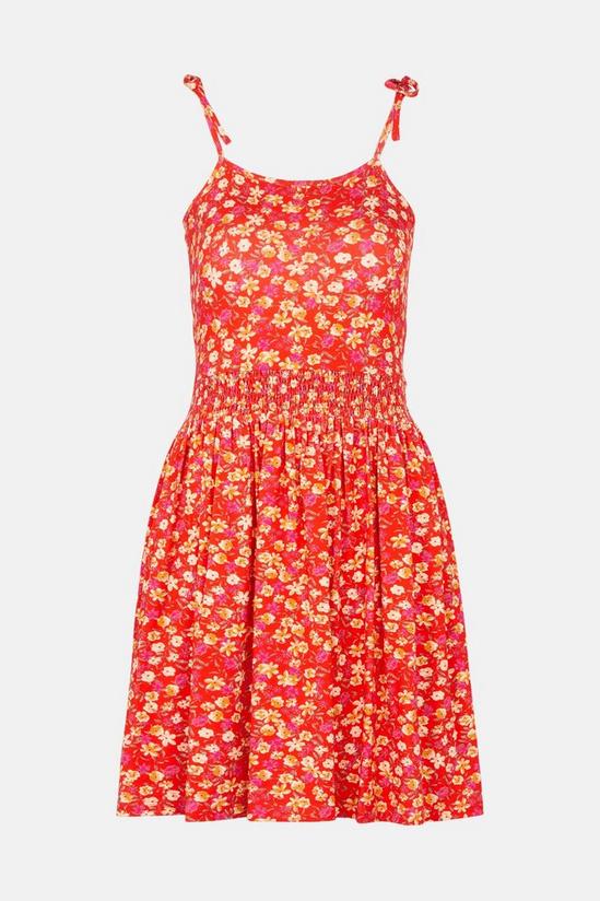 Oasis Ditsy Tie Strap Shirred Sundress 5