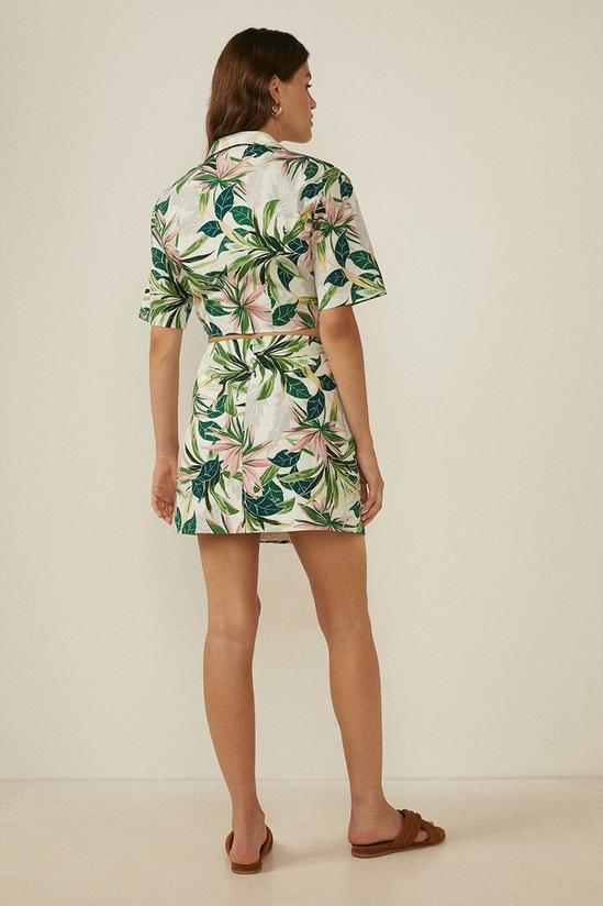 Oasis Tropical Palm Print Mini Aline Skirt 4