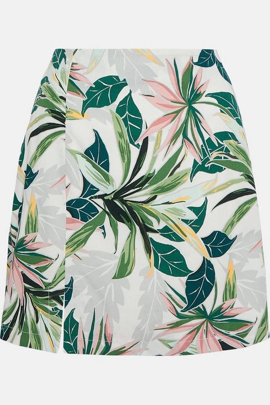 Oasis Tropical Palm Print Mini Aline Skirt 5