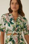 Oasis Tropical Palm Print Tie Front Shirt thumbnail 3