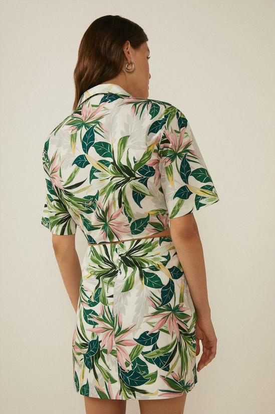 Oasis Tropical Palm Print Tie Front Shirt 4