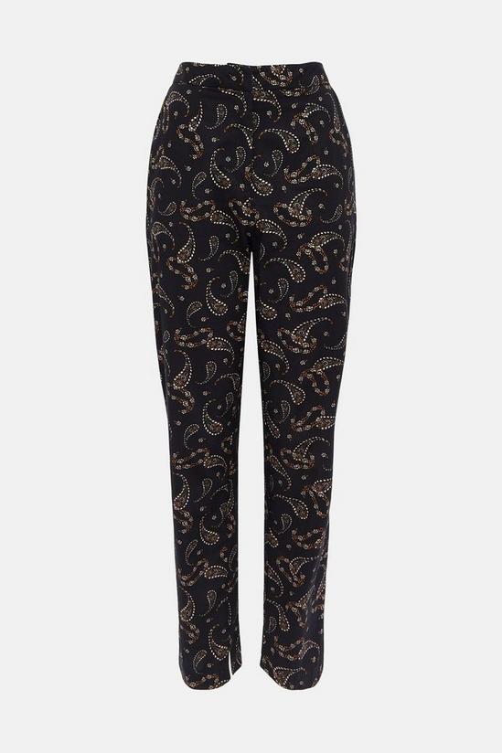Oasis Printed Straight Leg Trousers 6