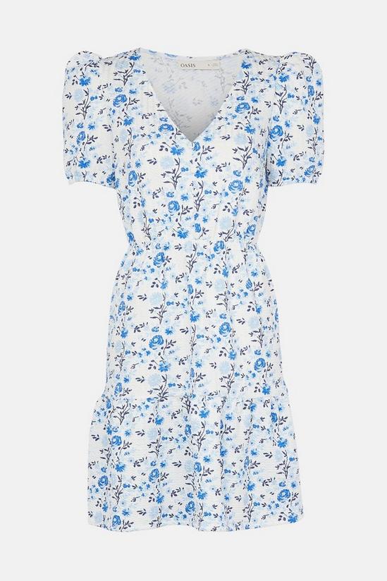 Oasis Rose Button Textured Mini Dress 4