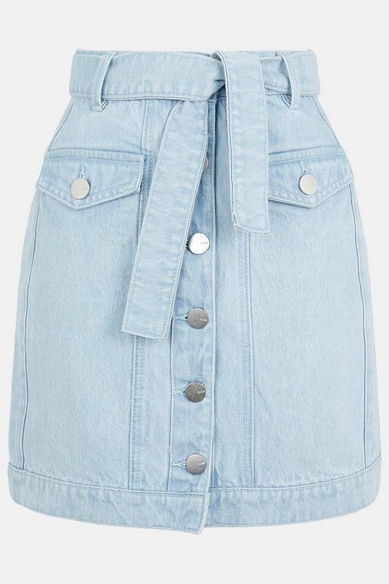 Oasis Belted Denim Skirt 4