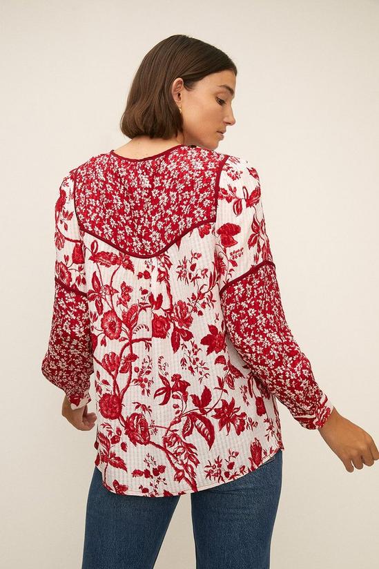 Oasis Patched Print Detail Blouse 3