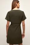 Oasis Crepe Belted Short Sleeve Dress thumbnail 3