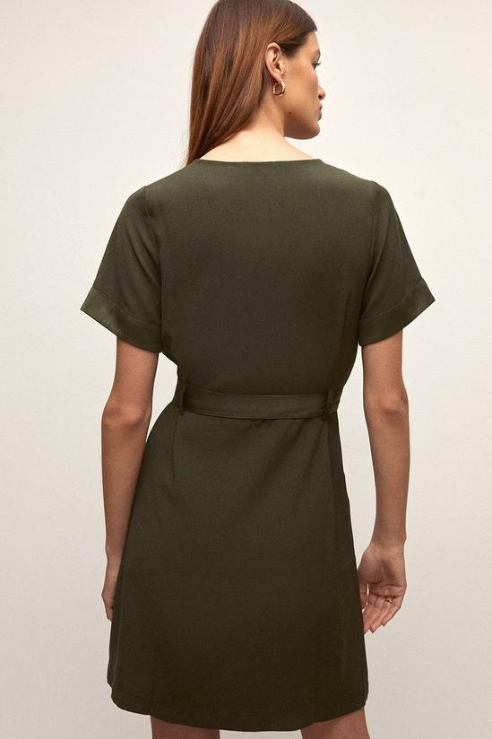 Oasis Crepe Belted Short Sleeve Dress 3
