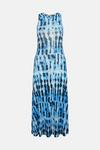 Oasis Printed Tie Dye Mesh Racer Midi Dress thumbnail 4