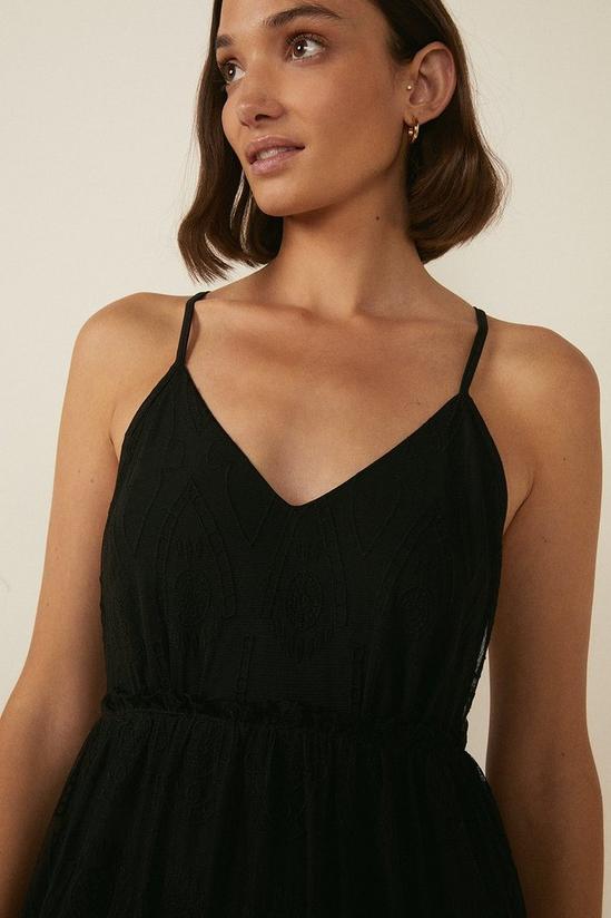 Oasis Embroidered Mesh Strappy Midaxi Dress 2