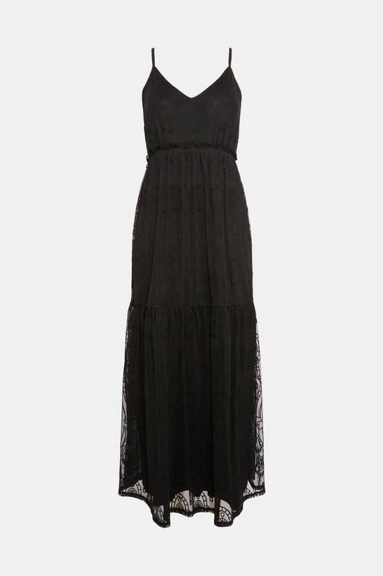 Oasis Embroidered Mesh Strappy Midaxi Dress 5
