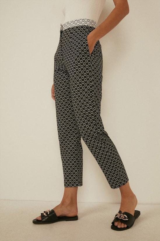 Oasis Geo Textured Print Tailored Trouser 4