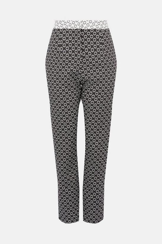 Oasis Geo Textured Print Tailored Trouser 5
