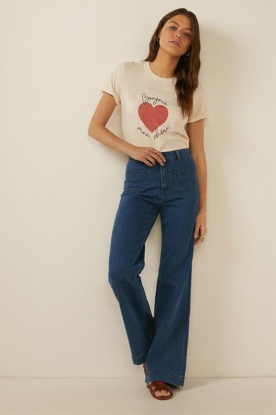 Oasis Bonjour Mon Cheri Heart T-shirt 1