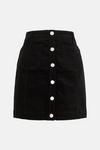 Oasis Velvet Button Through Mini Skirt thumbnail 4
