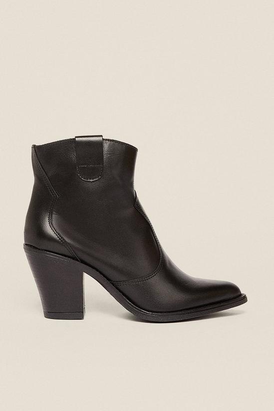Oasis Leather Western Ankle Boot 1