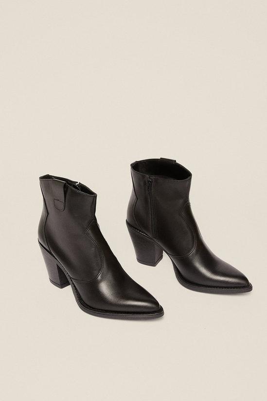 Oasis Leather Western Ankle Boot 2