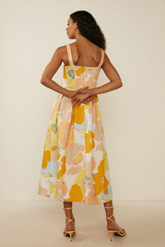 Oasis Bold Floral Print Scuba Midi Dress 3