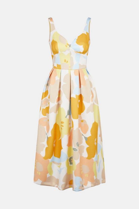 Oasis Bold Floral Print Scuba Midi Dress 5