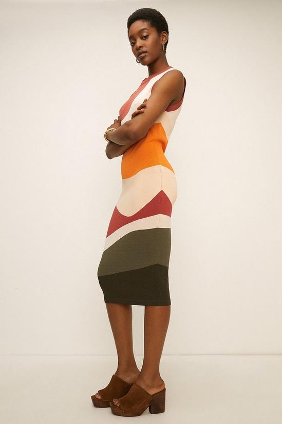 Oasis Intarsia Pattern Knit Dress 2