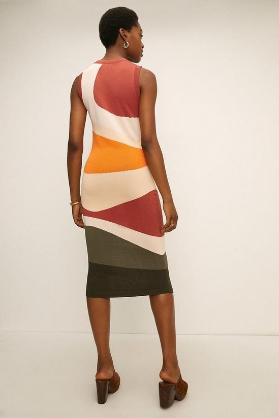 Oasis Intarsia Pattern Knit Dress 3