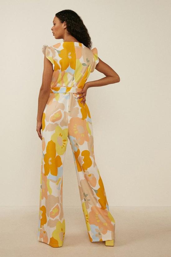 Oasis Bold Floral Print Tie Waist Scuba Jumpsuit 3