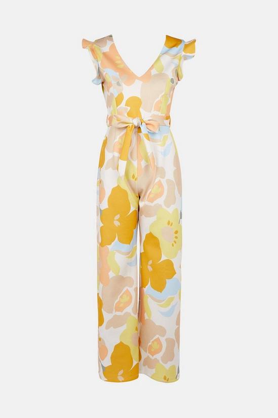 Oasis Bold Floral Print Tie Waist Scuba Jumpsuit 5