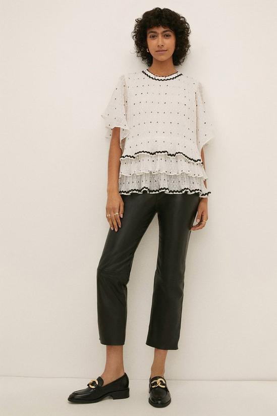 Oasis Polka Dot Tiered Blouse 2