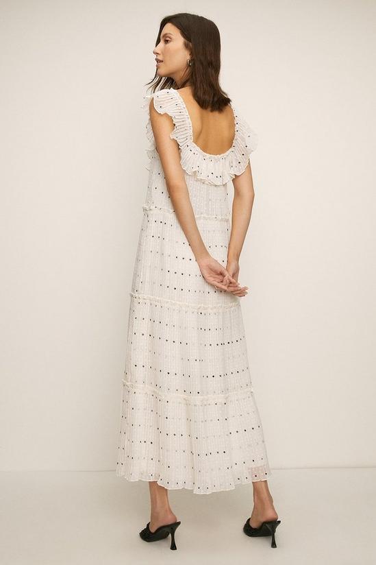 Oasis Embroidered Polka Dot Tiered Dress 3