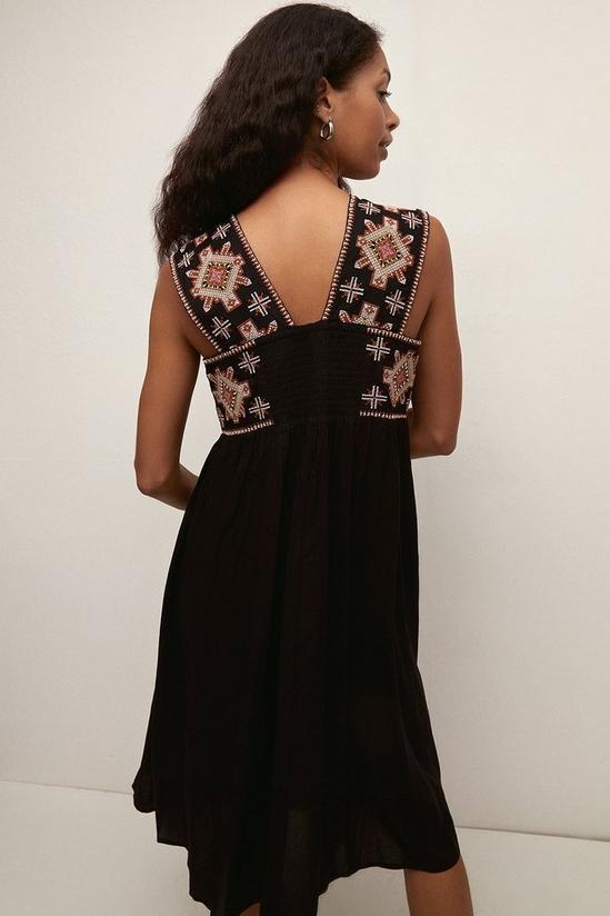 Oasis Embroidered Wide Strap Dress 3