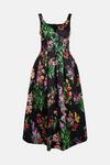 Oasis Black Floral Print Scuba Midi Dress thumbnail 5