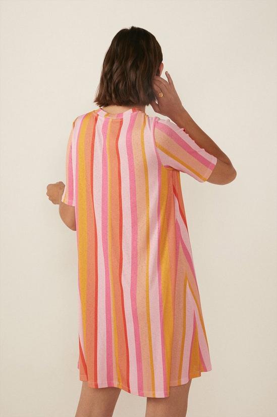 Oasis Stripe Mesh Trapeze Mini Dress 3
