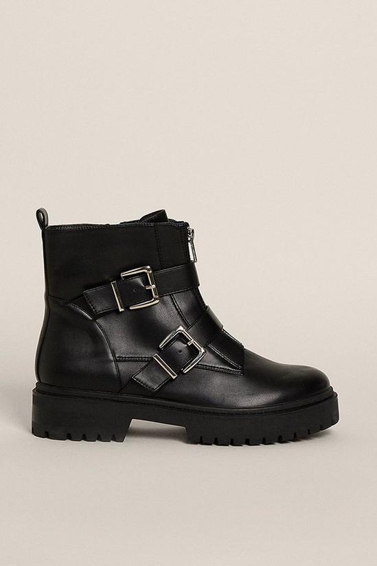Oasis Double Buckle Zip Up Ankle Boot 2