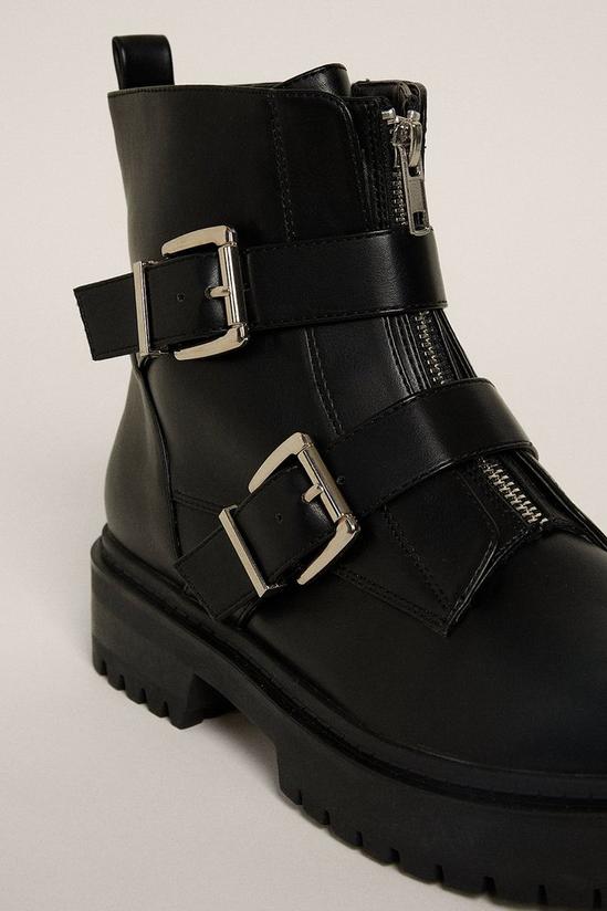 Oasis Double Buckle Zip Up Ankle Boot 4