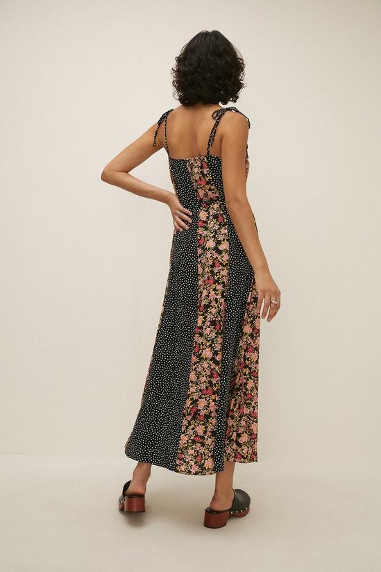 Oasis Spot Floral Tie Strap Midi Dress 3