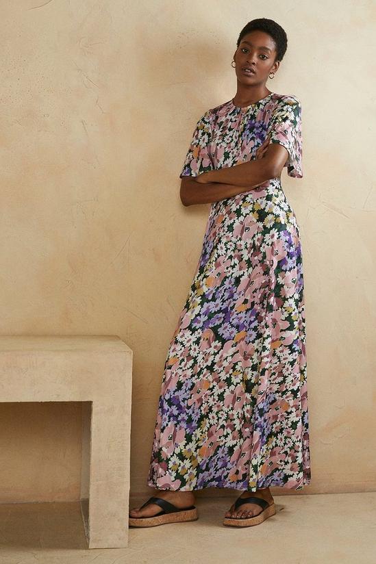 Oasis Floral Angel Sleeve Midaxi Dress 1