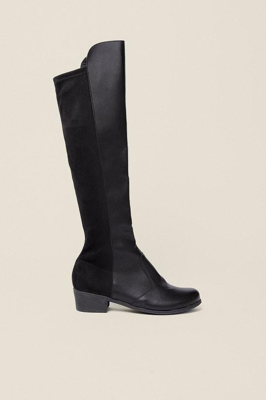 Oasis Suedette Mix Flat Long Riding Boot 1