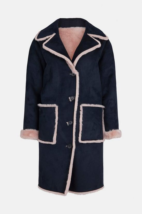 Oasis Reversible Faux Fur Longline Coat 4