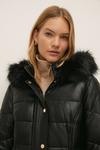 Oasis Faux Leather Padded Coat thumbnail 2