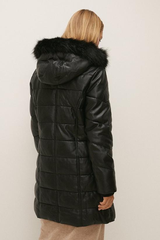 Oasis Faux Leather Padded Coat 3