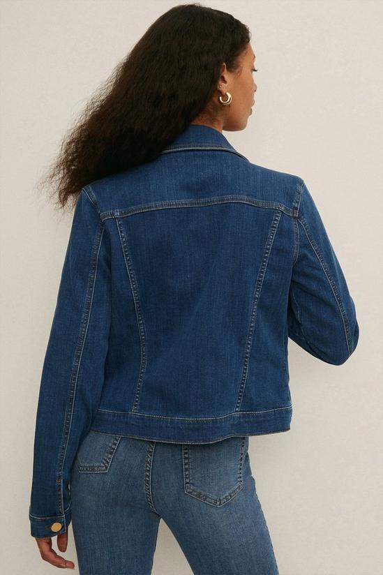Oasis Embroidered Denim Fitted Jacket 3