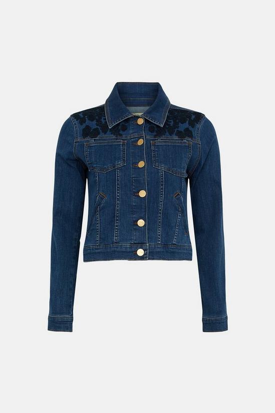 Oasis Embroidered Denim Fitted Jacket 5