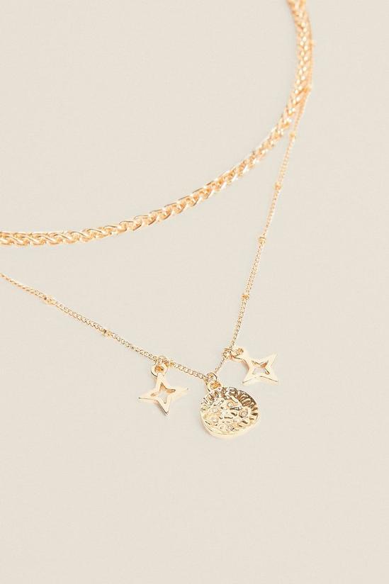 Oasis Charm Detail Double Layer Necklace 2