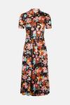 Oasis Floral Short Sleeve Midi Shirt Dress thumbnail 5