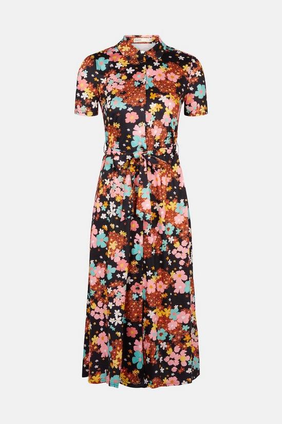 Oasis Floral Short Sleeve Midi Shirt Dress 5