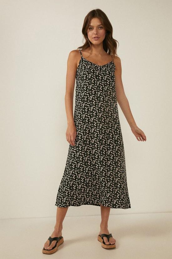 Oasis Woven Mix 2 In 1 Floral Print Dress 2