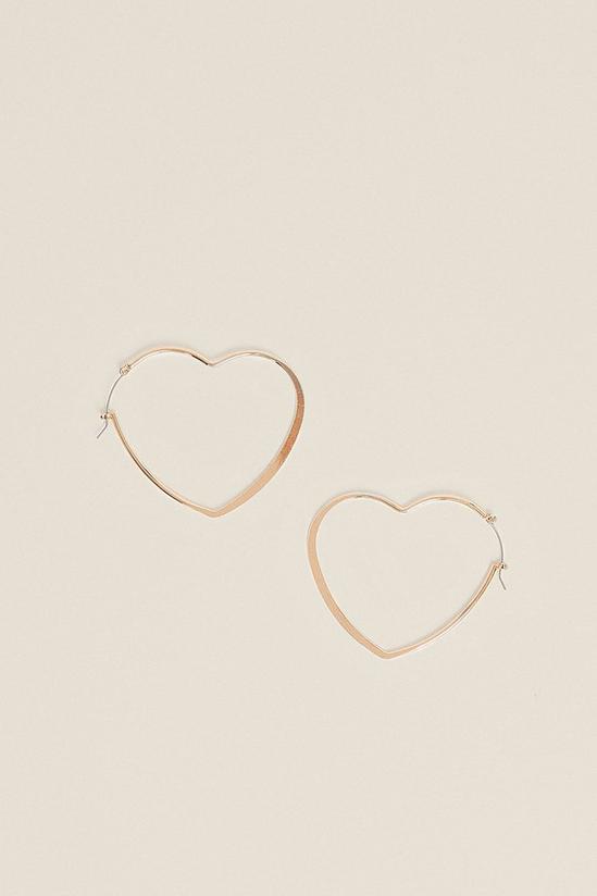 Oasis Hoop Heart Earrings 1