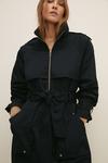 Oasis Trench Detail Belted Parka thumbnail 1
