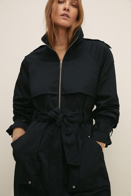 Oasis Trench Detail Belted Parka 1