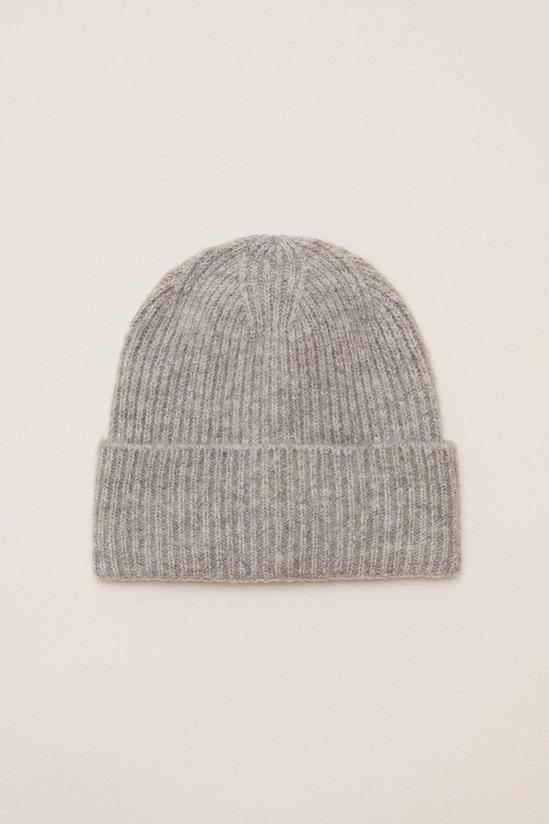 Oasis Rib Knitted Beanie Hat 1