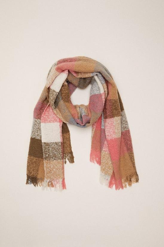 Oasis Tonal Check Supersoft Scarf 1